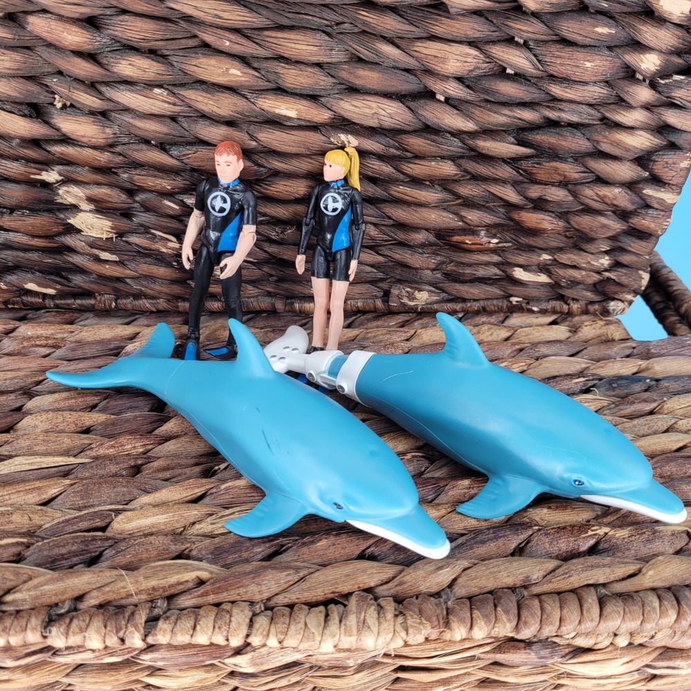 Vintage K&M International Dolphin Scuba Diver Action Figure Set, Kids, Ocean